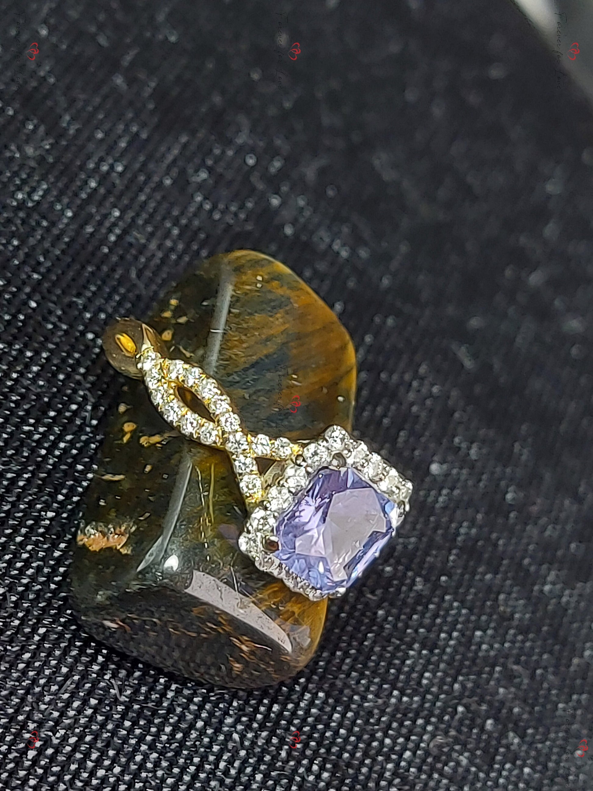 Marquise Blue Diamond, Sapphire Engagement Ring