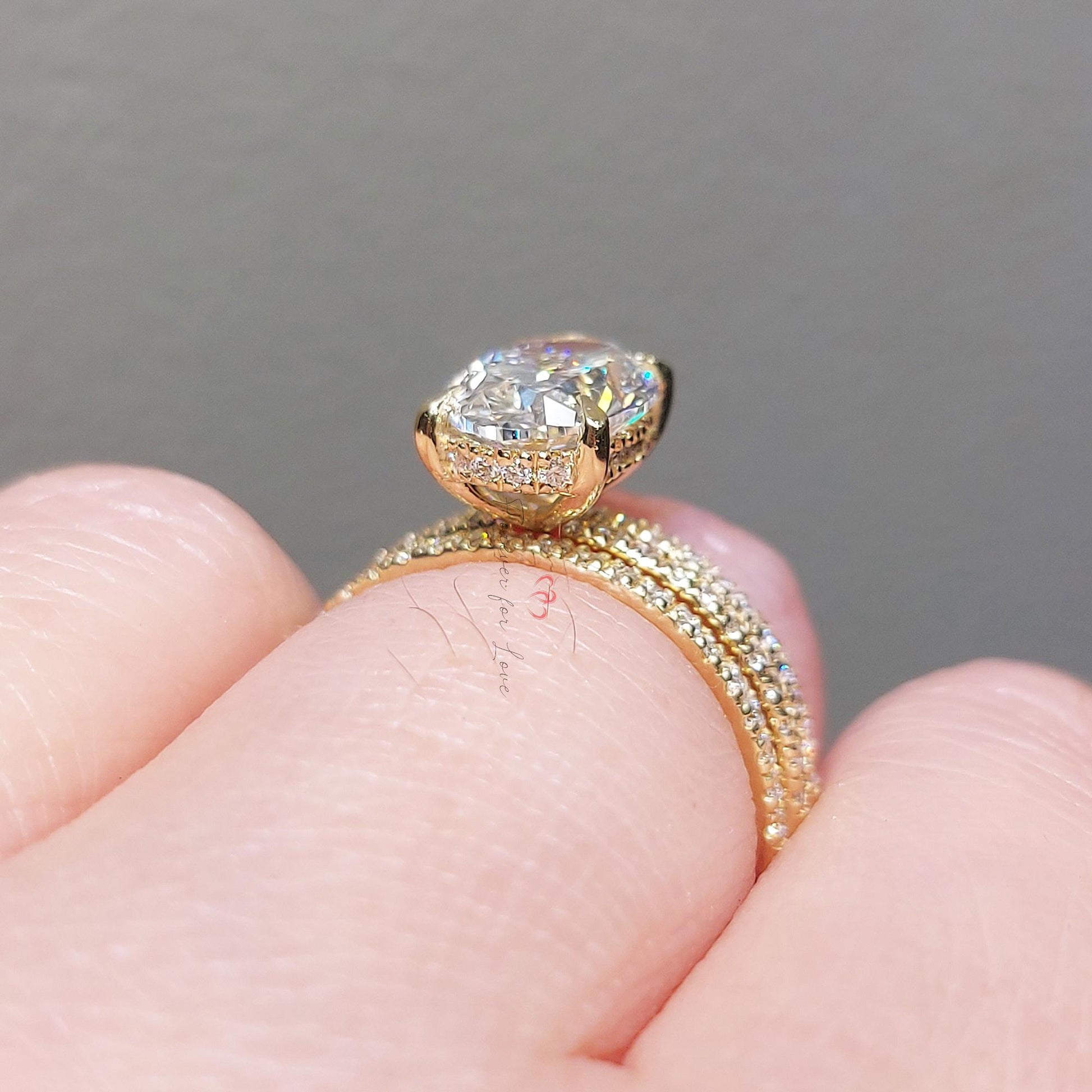 3 Ct Oval Lab Diamond Eternity Band