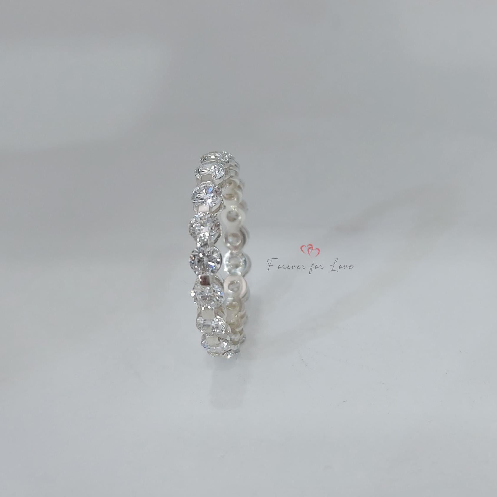 Round Lab Diamond Full Eternity Band