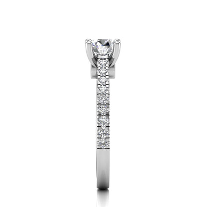 0.5 Ct GIA Certified Round Natural Diamond Solitaire Engagement Ring