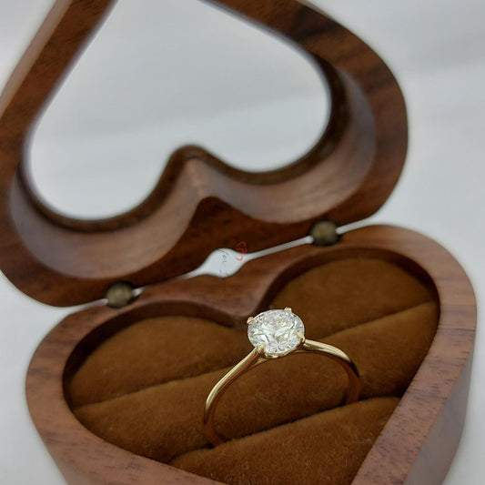 0.8 Ct Round Lab Diamond Solitaire Engagement Ring