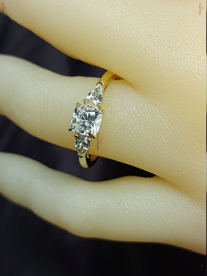 1 Ct GIA Certified Cushion Diamond Engagement Ring