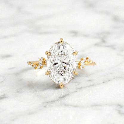 3.25 Ct IGI Certified Oval Lab Diamond Engagement Ring