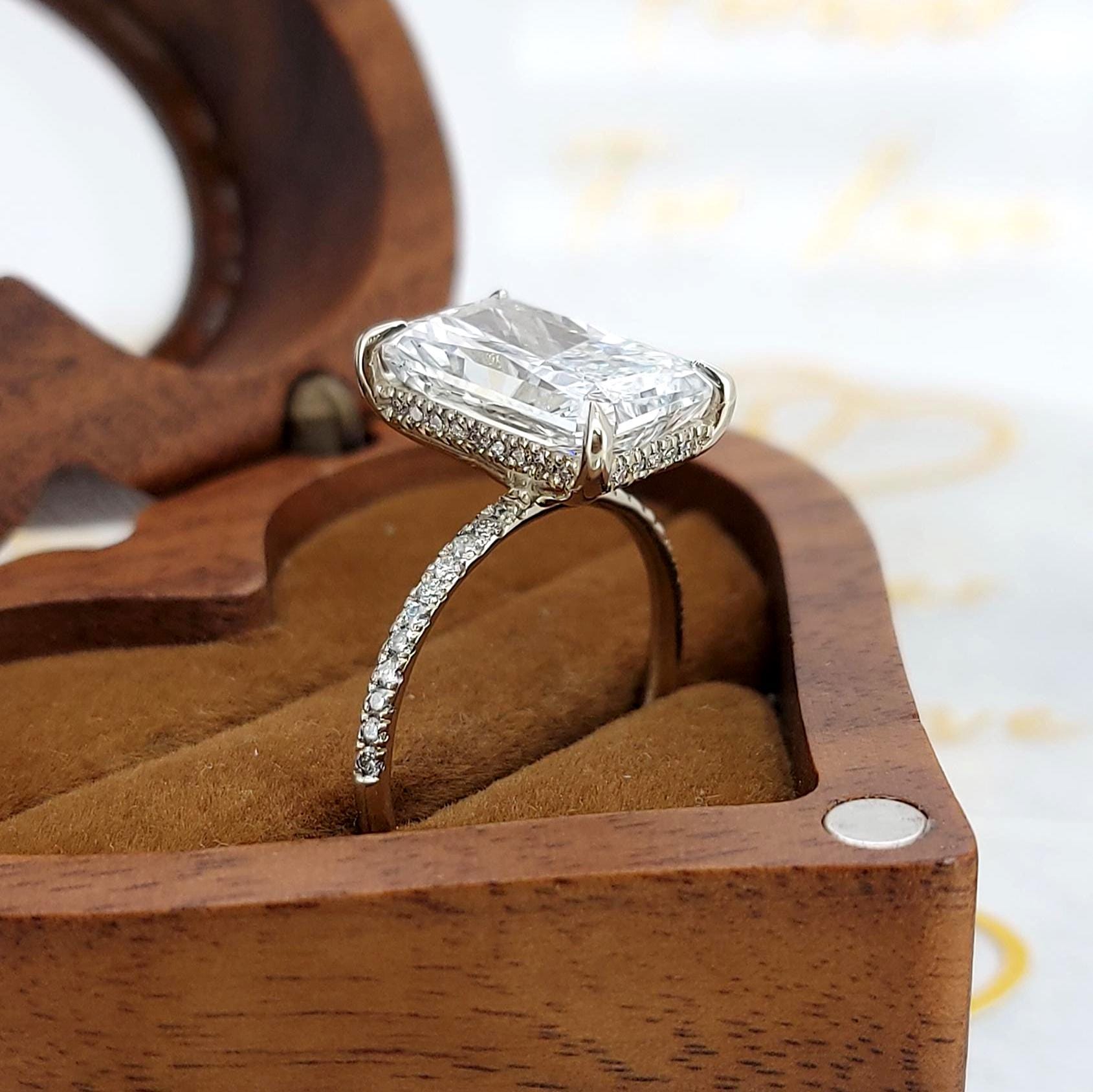 5 Ct IGI Certified Radiant Lab Diamond Engagement Ring