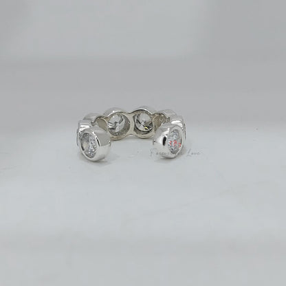 14K Gold Echte Diamant-Ohrmanschette, 3 MM Diamant-Ohrmanschettenohrringe, Knorpelpiercing-Ohrring, Klassische Hochzeits-Ohrringe