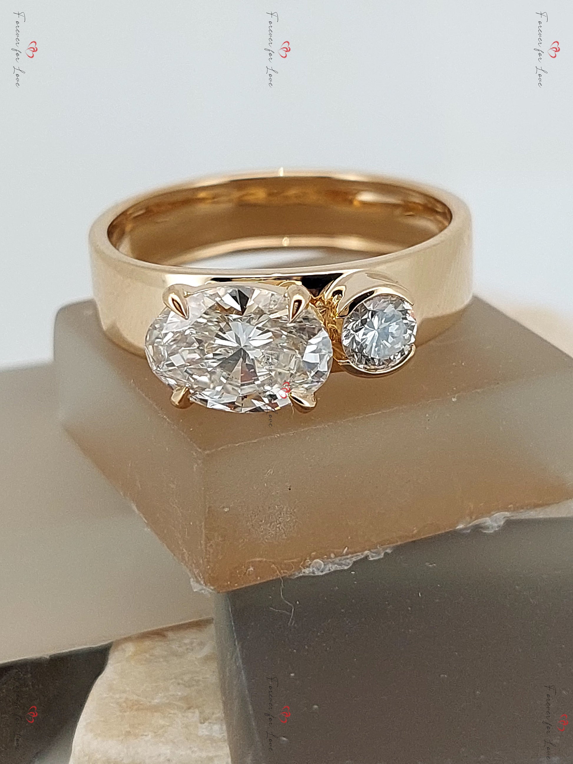 2 Ct IGI Certified Oval Lab Diamond Engagement Ring