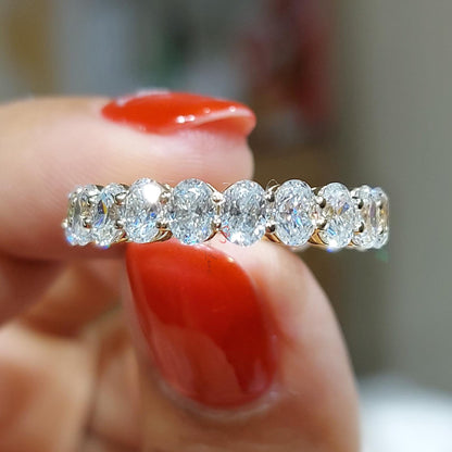 0.18 Ct Oval Lab Diamond Full Eternity Band