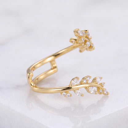 Marquise Lab Diamond Wedding Band