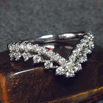 Pave Diamond Half Eternity Crown Ring Forever For Love