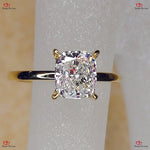 Cushion Cut Lab Grown Diamond Engagement Ring | IGI Certified F/VS1 | Hidden Halo Wedding Ring for Women Forever For Love