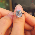 Grey Blue Crushed Ice Cushion Cut Diamond Ring Forever For Love