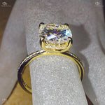 Cushion Cut Forever One Colorless Moissanite Engagement Ring  White Gold Forever For Love