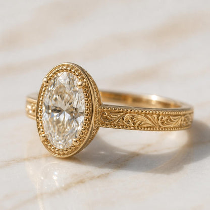 IGI Certified Oval Lab Diamond Band