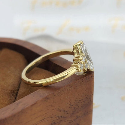 Marquise Lab Diamond Engagement Ring