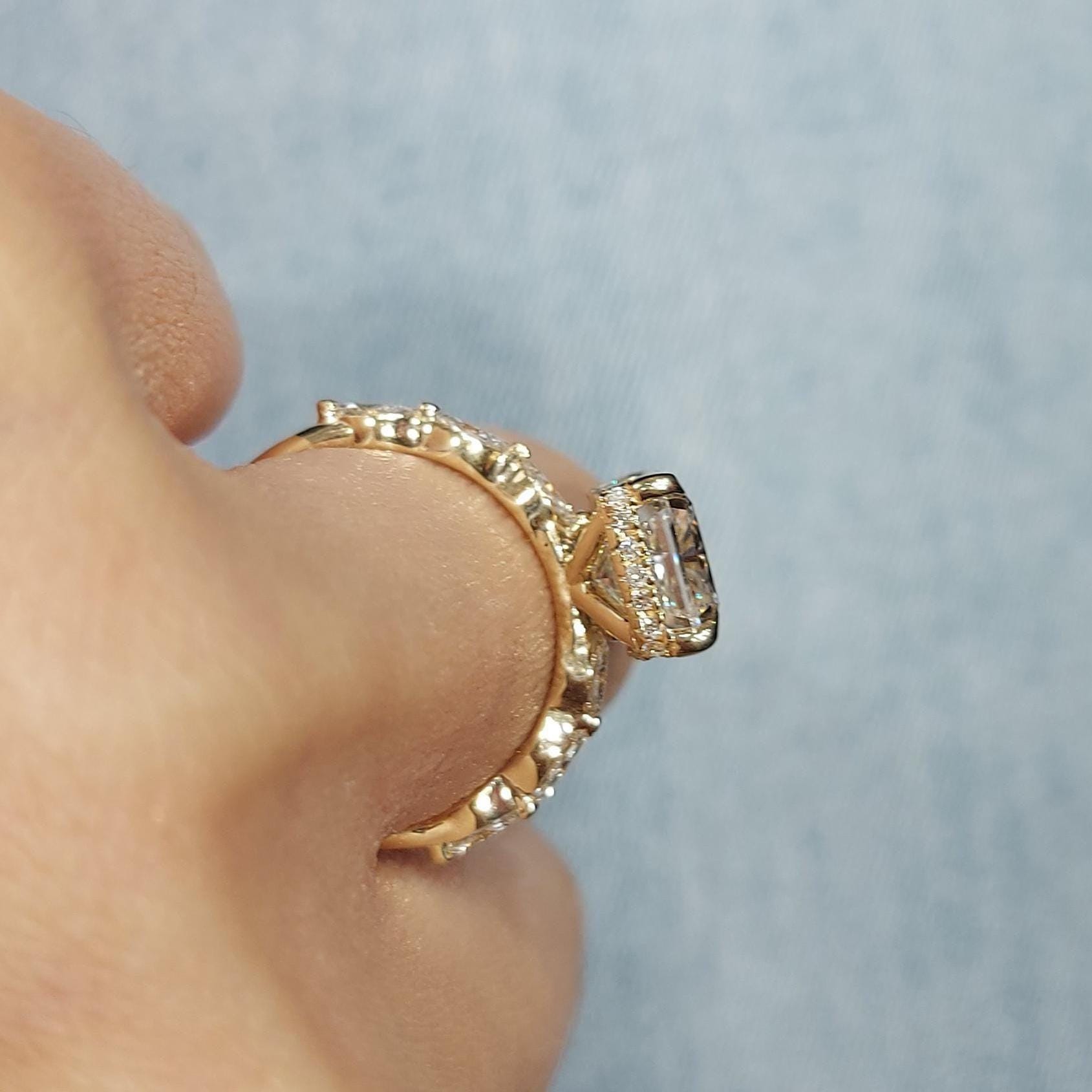 4 Ct IGI Certified Radiant Lab Diamond Solitaire Engagement Ring