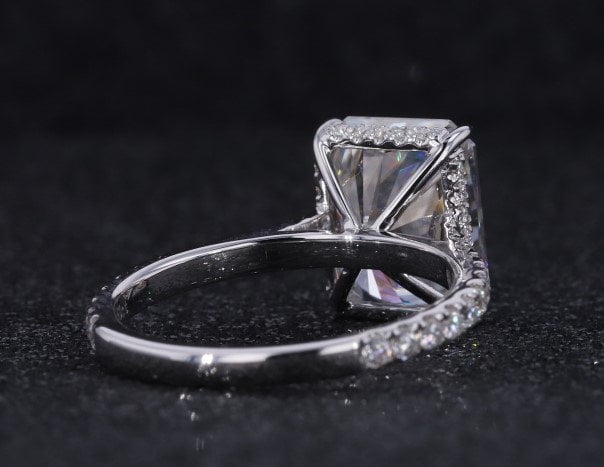 3 Ct Radiant Diamond, Moissanite Engagement Ring
