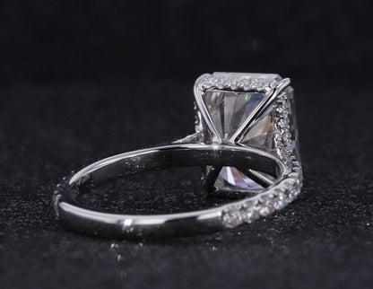 3 Ct Radiant Diamond, Moissanite Engagement Ring