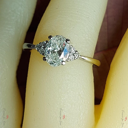 1.5 Ct Oval Diamond Engagement Ring