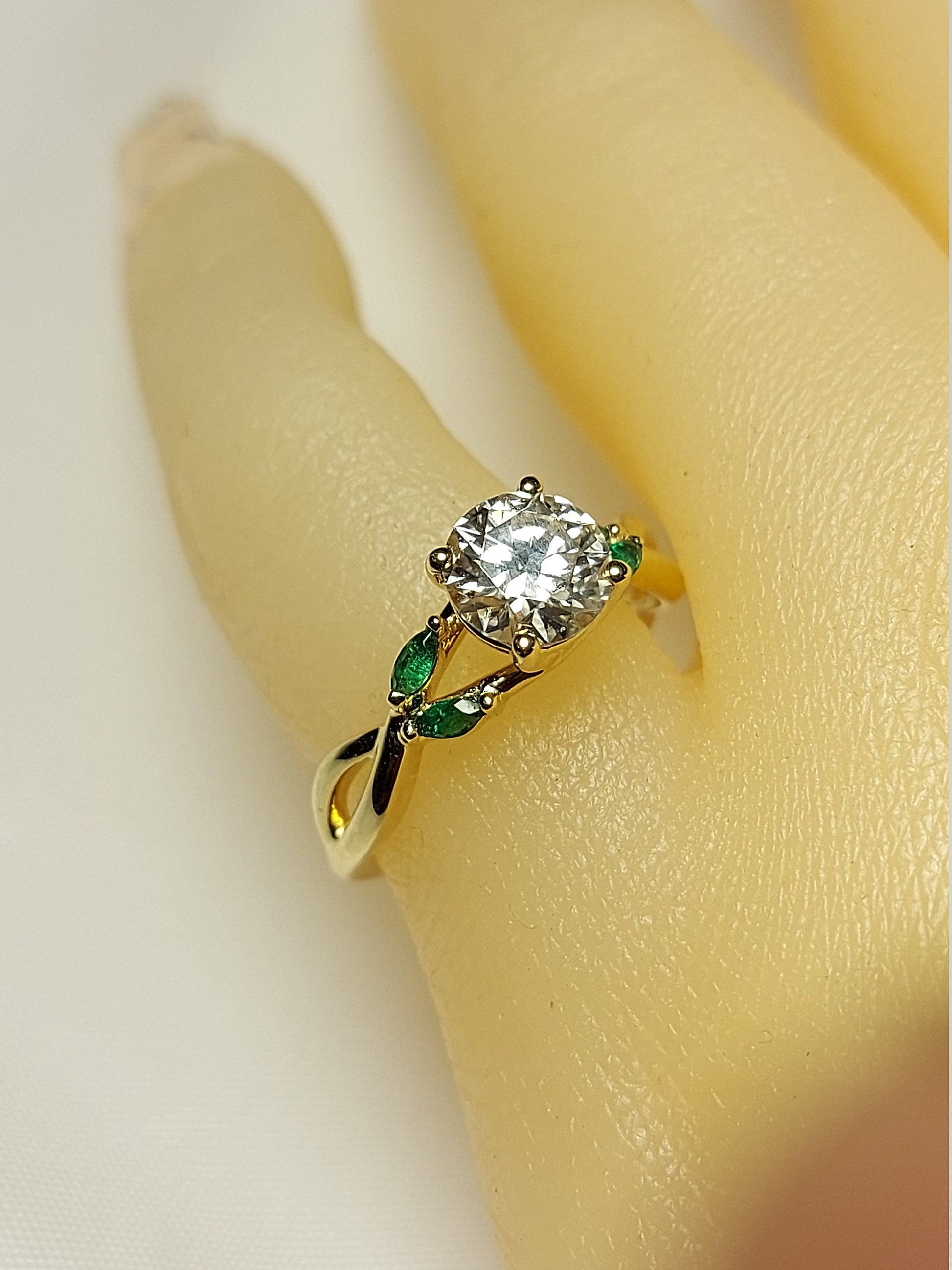 Marquise Diamond, Moissanite Engagement Ring