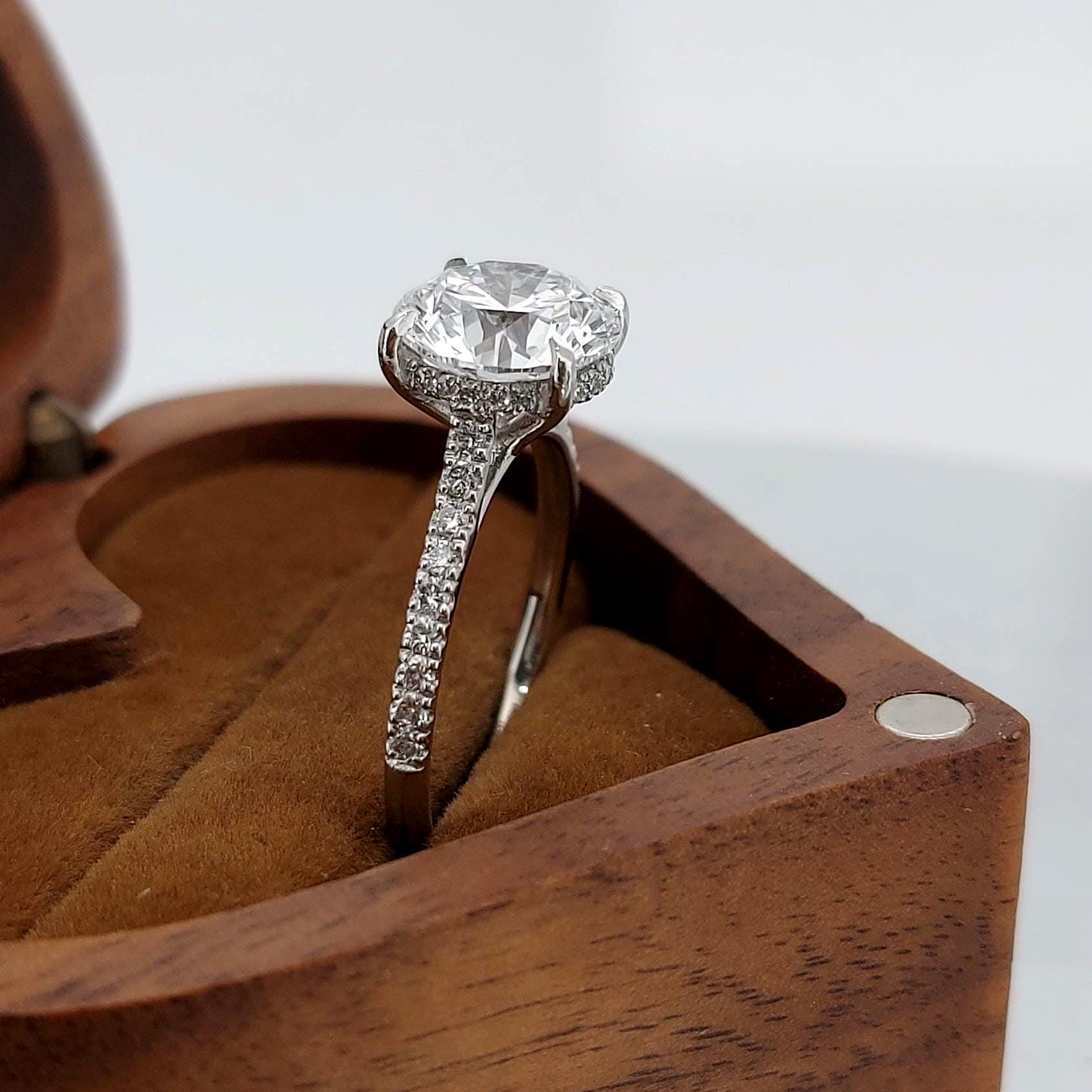 3.5 Ct IGI Certified Pear Lab Diamond Three Stone Ring