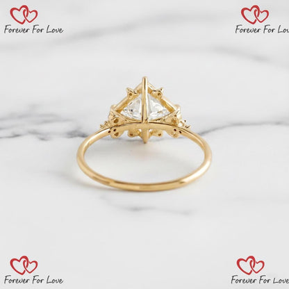 2 Ct IGI Certified Princess Lab Diamond Engagement Ring
