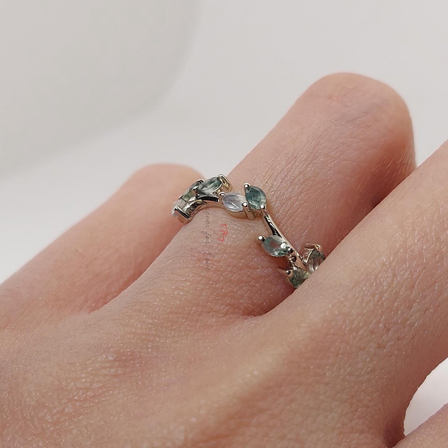 Marquise-Moosachat-Ehering Marquise cut Moissanite engagement ring in 935 Argentium Silber — custom handcrafted by Forever For Love