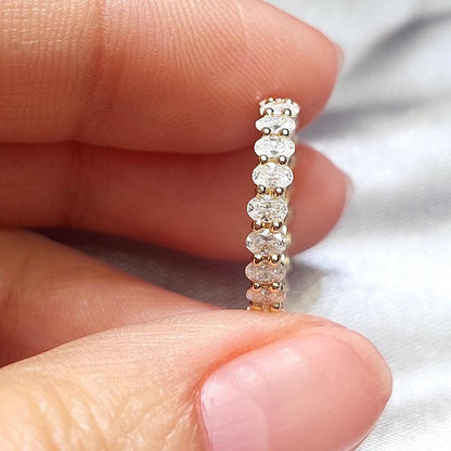 Oval Lab Diamond Full Eternity Band