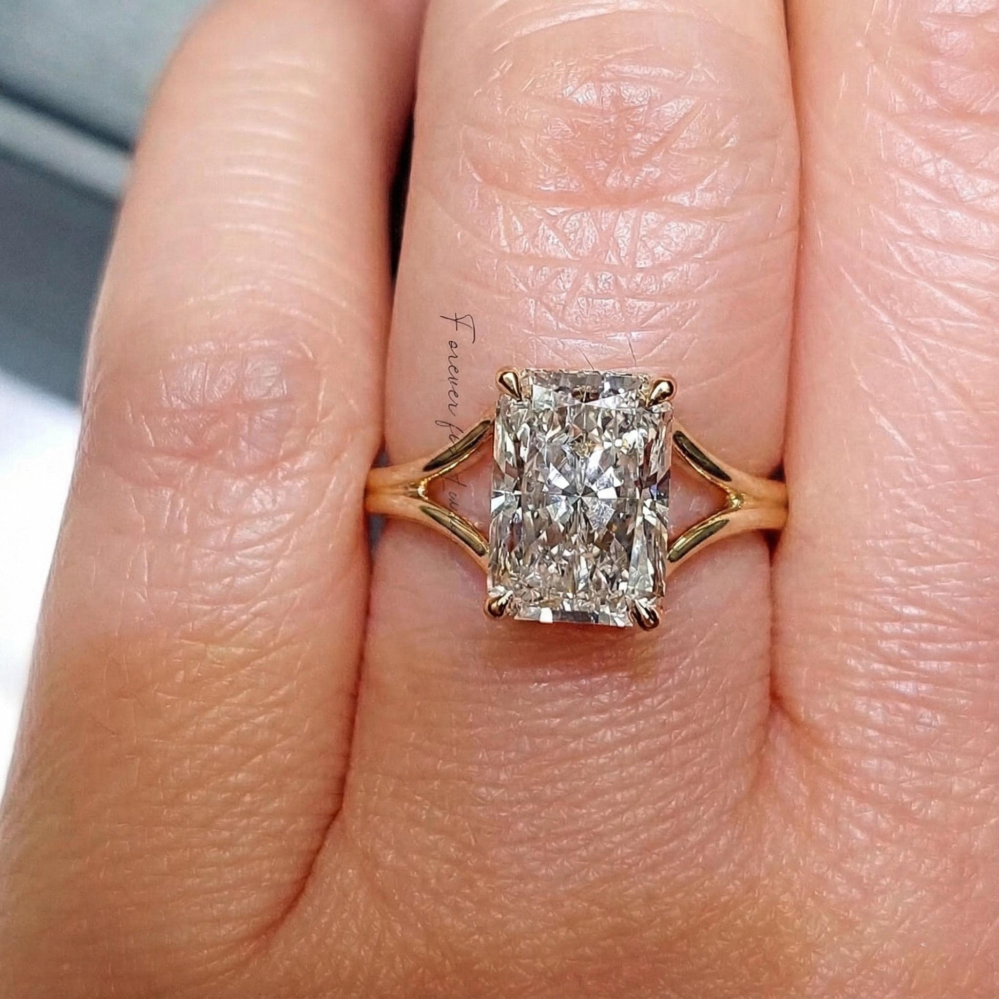 5 Ct IGI Certified Radiant Lab Diamond Wedding Band