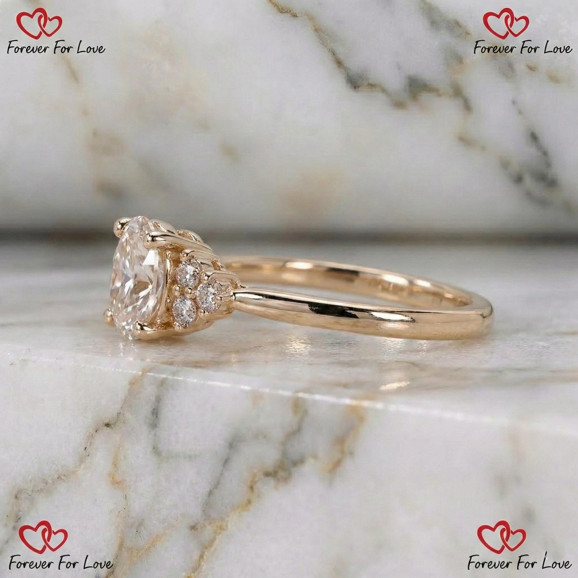 Oval Lab Diamond Engagement Ring