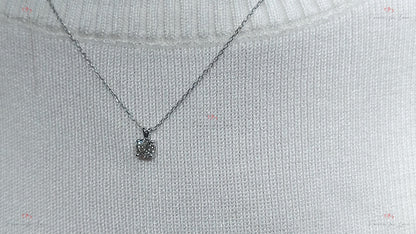 Halskette mit rundem Diamanten, 14 Karat Gelbgold, zierlicher minimalistischer runder Anhänger, Diamant-Alternative Damen-Halskette, besonderes Geschenk für sie.