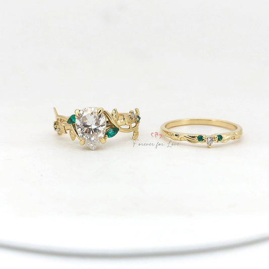 2 Ct IGI Certified Pear Lab Diamond Wedding Ring