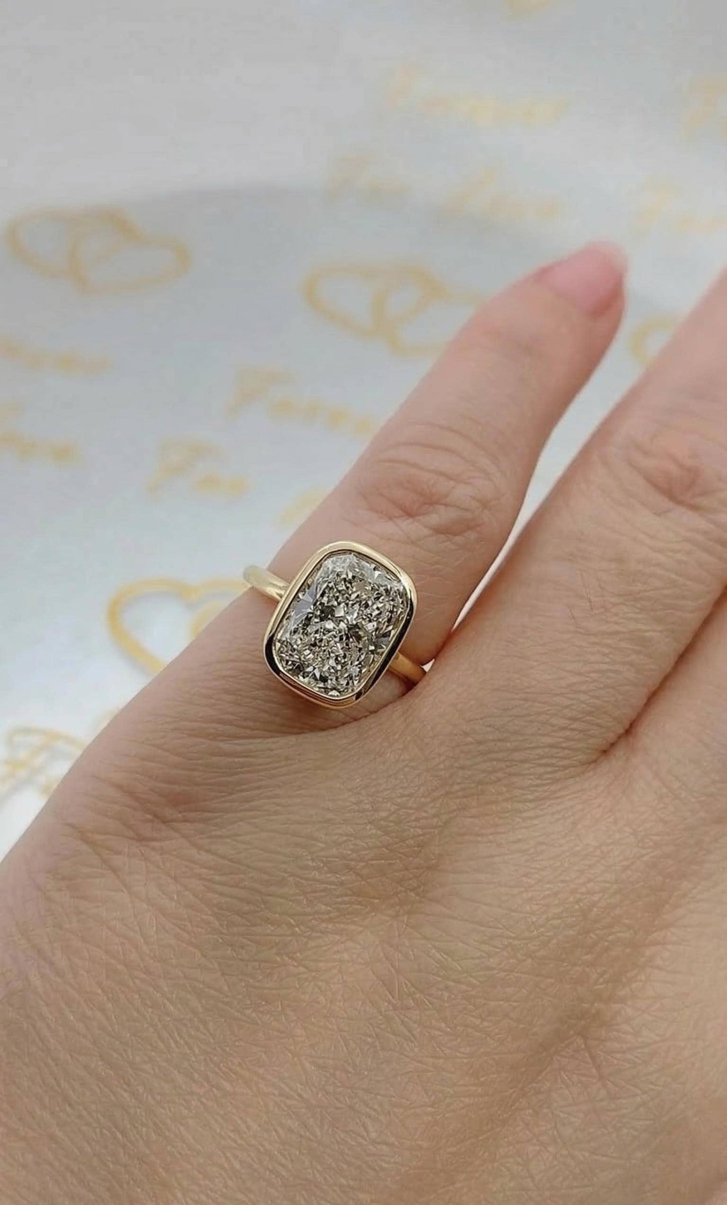 3.5 Ct IGI Certified Cushion Lab Diamond Solitaire Engagement Ring Cushion cut 1Ct Moissanite Brilliant Cut engagement ring in 935 Argentium Silver — custom handcrafted by Forever For Love