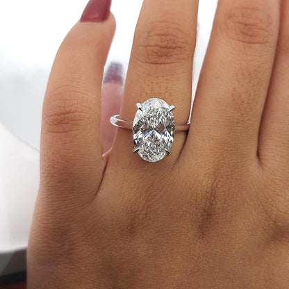5 Ct IGI Certified Oval Lab Diamond Engagement Ring