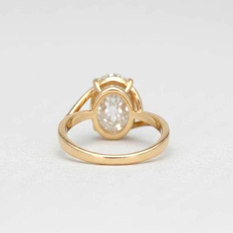 5 Ct IGI Certified Oval Lab Diamond Solitaire Engagement Ring Oval cut 1Ct Moissanite Brilliant Cut engagement ring in 935 Argentium Silver — custom handcrafted by Forever For Love