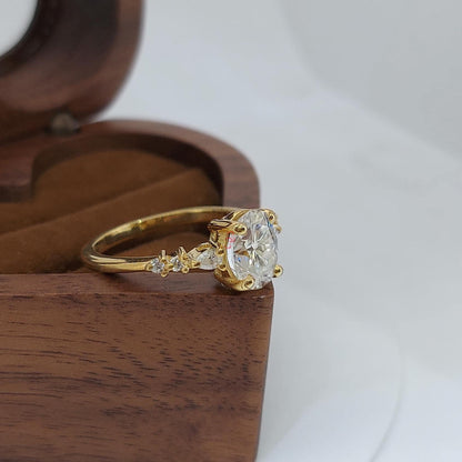 3 Ct Oval Moissanite Engagement Ring