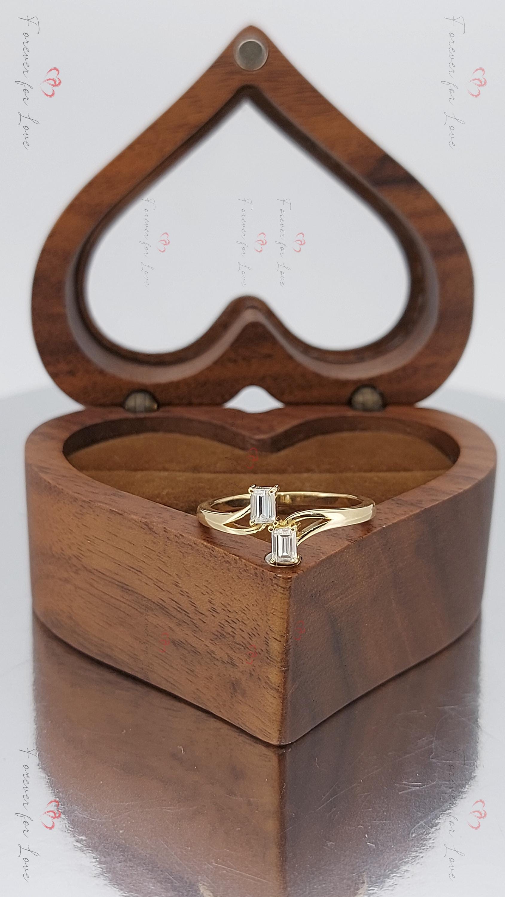 Baguette Lab Diamond Engagement Ring