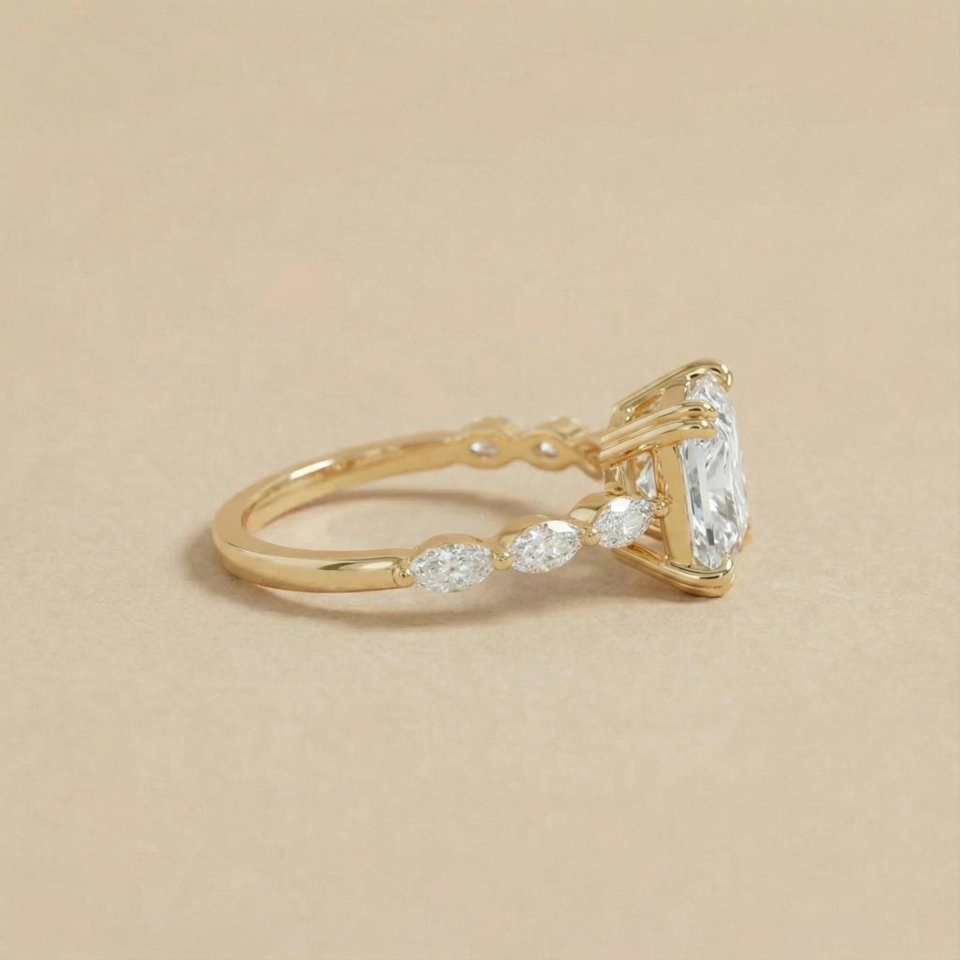 2 Ct IGI Certified Princess Lab Diamond Engagement Ring