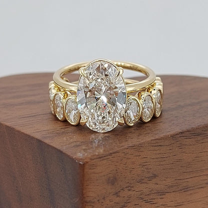 4 Ct Oval Lab Diamond Engagement Ring