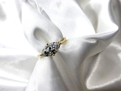 2 Ct IGI Certified Marquise Lab Diamond Solitaire Engagement Ring