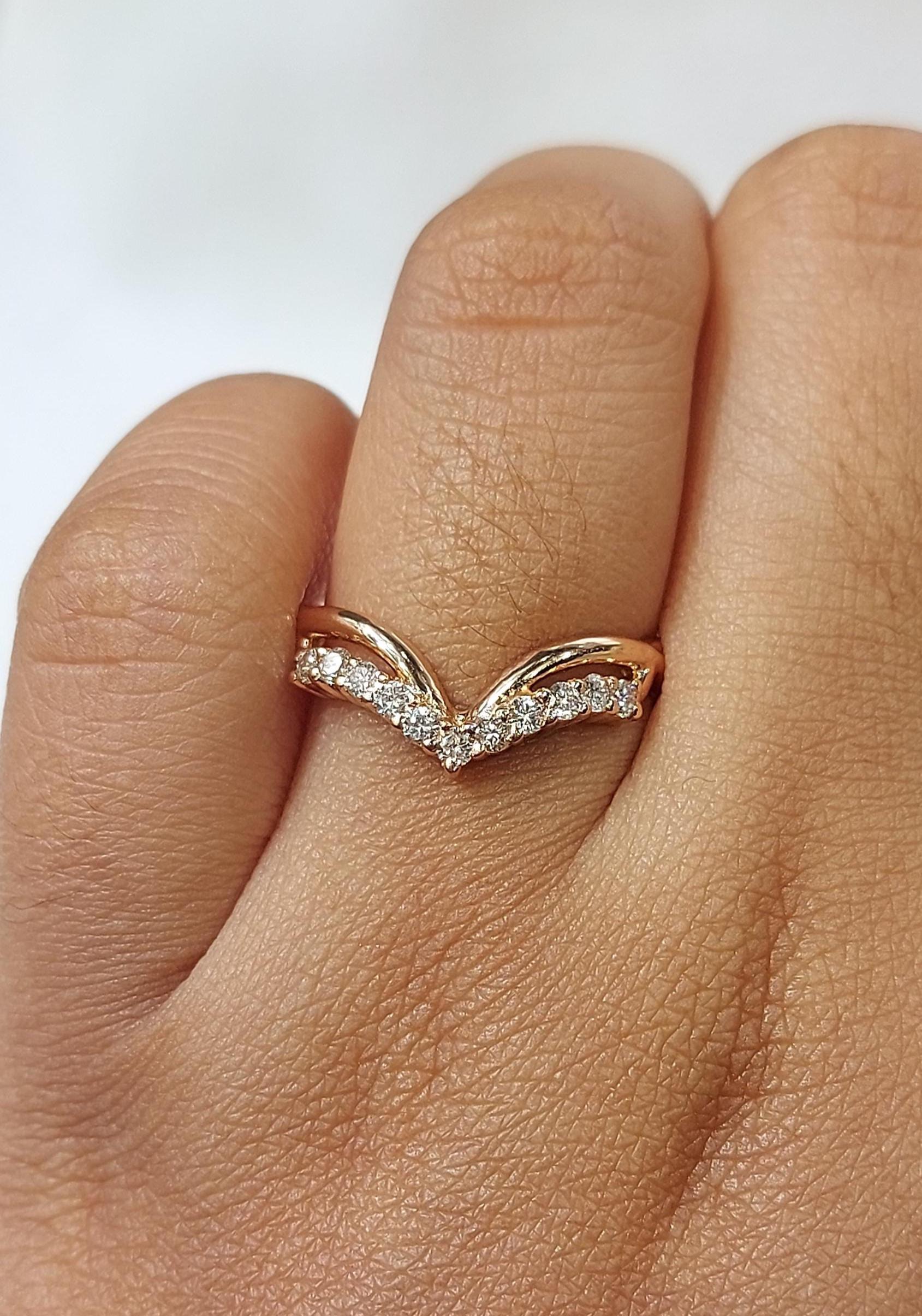 Round Lab Diamond Stacking Ring