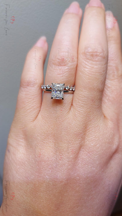 2 Ct Radiant Moissanite Eternity Band