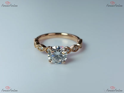 1 Ct IGI Certified Marquise Lab Diamond Ring