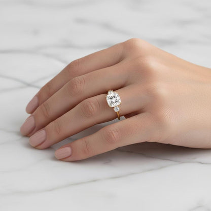 2 Ct IGI Certified Cushion Lab Diamond Engagement Ring