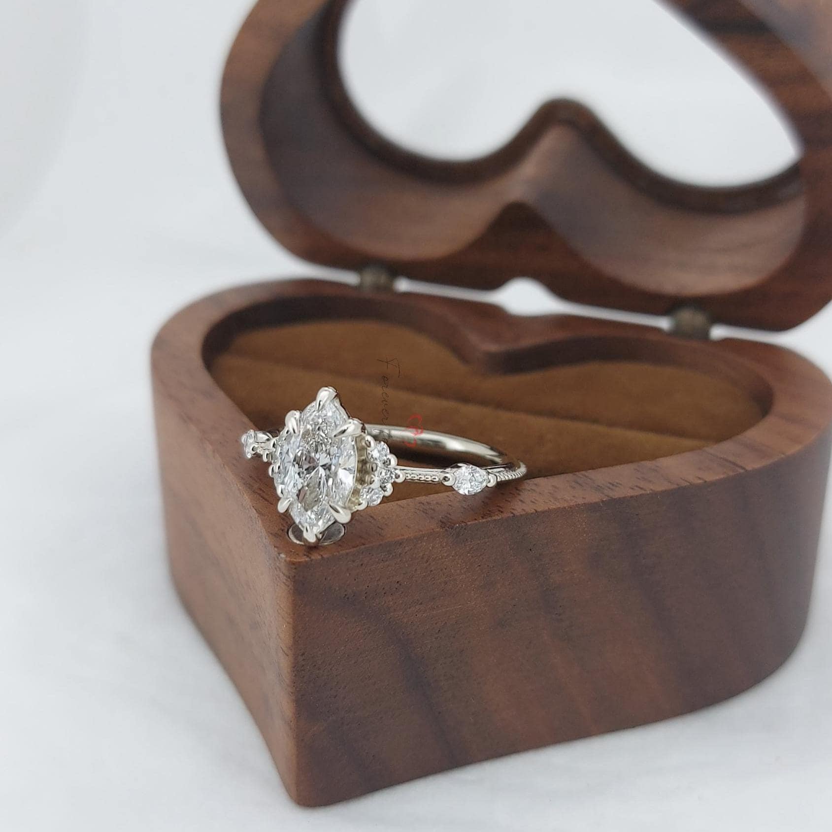 2.0 Ct Marquise Lab Diamond Engagement Ring