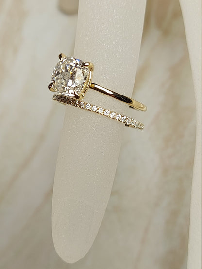 2 Ct Cushion Moissanite Eternity Band