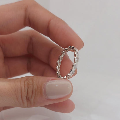Oval Lab Diamond Full Eternity Band