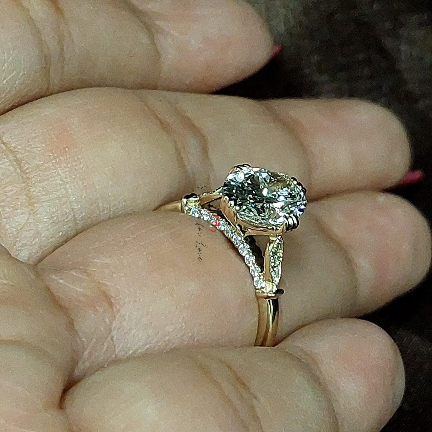 2.03 Ct Oval Lab Diamond Vintage Engagement Ring Oval cut 1Ct Moissanite Brilliant Cut engagement ring in 935 Argentium Silver — custom handcrafted by Forever For Love
