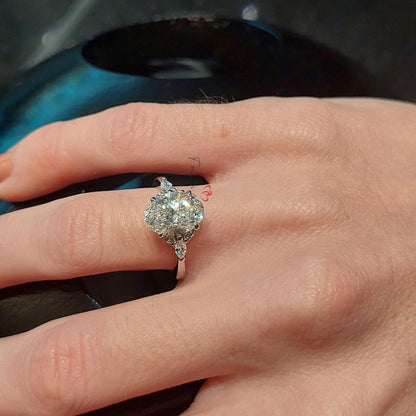 2 Ct Oval Lab Diamond Engagement Ring