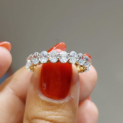 0.18 Ct Oval Lab Diamond Full Eternity Band