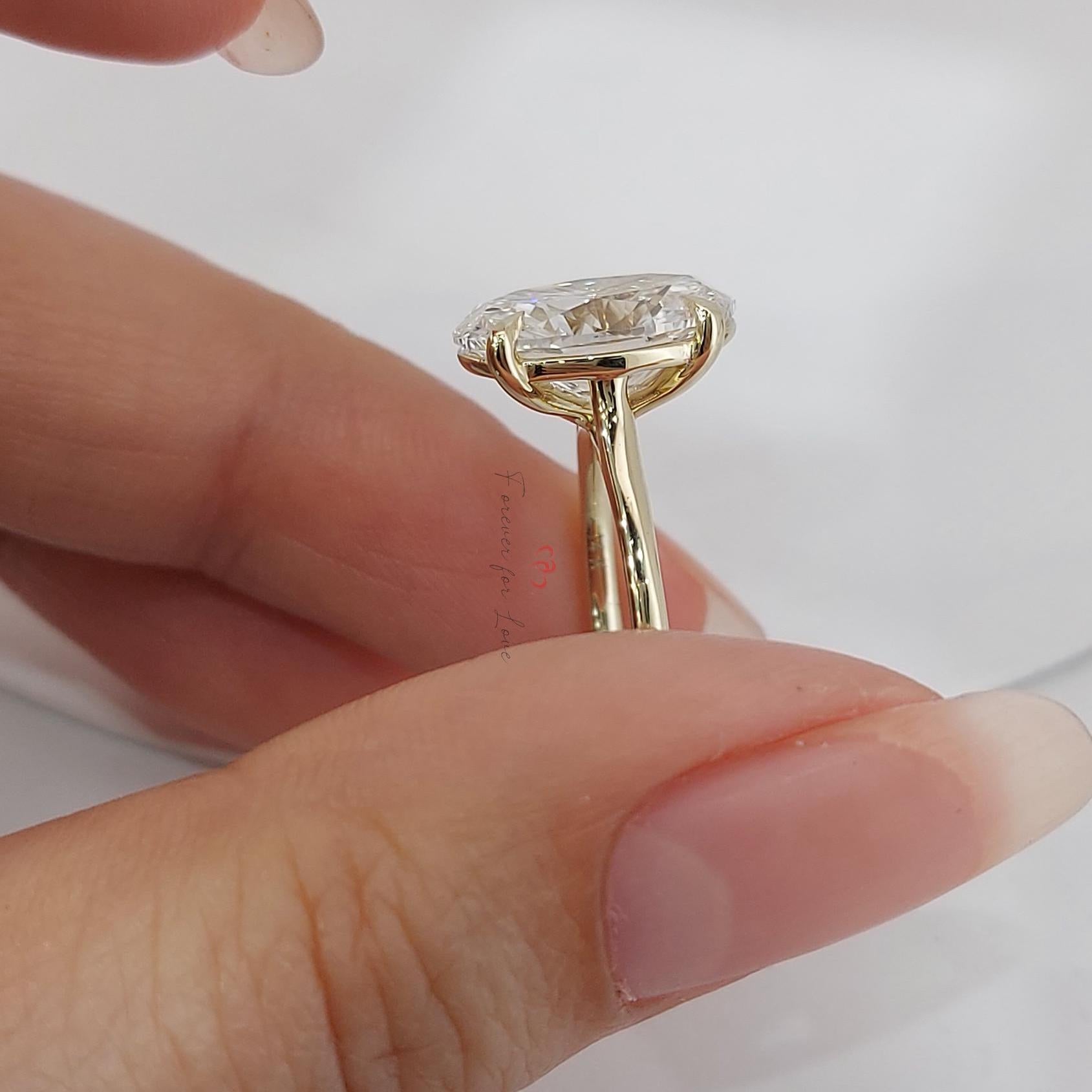 2 Ct Oval Lab Diamond Engagement Ring